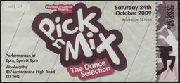 Flyer promoting 'Pick’n’Mix: The Dance Selection' Part 1