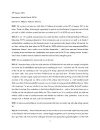 Transcript from interview with Prof. Mary O'Sullivan: University of Limerick Oral History Project