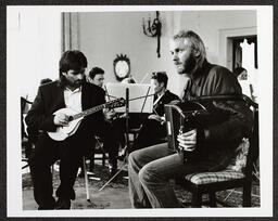 Martin Murray and Máirtín O'Connor with Irish Chamber Orchestra members in background