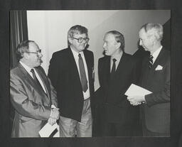 John A. Daly, Hannu Kokko (University of Helsinki), Michael O'Kennedy TD and Dr Ed Walsh at an Agribusiness Seminar at UL