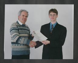 Presentation of an award to Mark Quinlan in the Advanced Scholars Programme