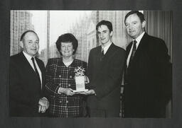 Presentation of the Bord Trachtala National Student Marketing Awards overall winner award to Conor Dempsey, University of Limerick