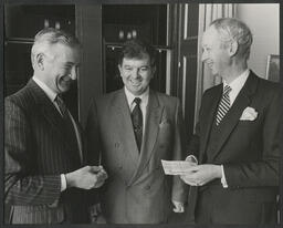 M. F. Kent & Co. (International) Ltd. presenting a cheque [to the University of Limerick?]