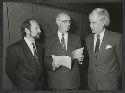 Dr Martin Lyes, Jim McBride and Dr John McGinn [at the awarding of grants?]