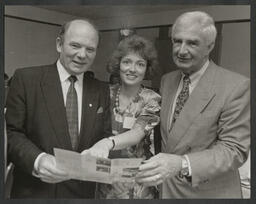 Minister Denis Lyons, Linda Stevens and Sean Hurley