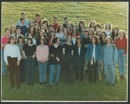 Group shots of students on campus