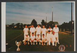 Shots of cricket team labelled "overseas + cricket group"