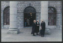 Group shots of legal professionals with wigs/cloaks, Individual and group shots in office and other settings - labelled "Dermot Walsh Law Brochure"