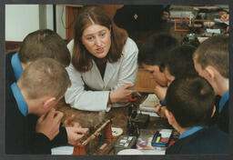 Classroom and lab shots of secondary school students labelled "Education web images - Janet Moody"