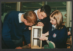 Classroom and lab shots of secondary school students labelled "Education web images - Janet Moody"