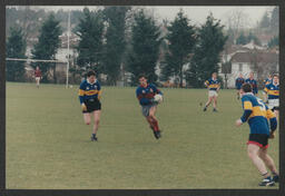 Shots of Gaelic football match, the running track and students on campus