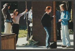 Group shots of students on campus