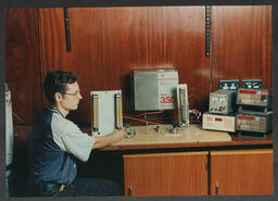 Lab shots with students, experiments