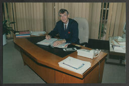 Staff working at desk