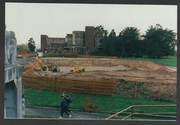 Various shots of construction site at UL, group shots