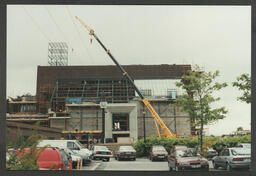 Various shots of construction site at UL, group shots