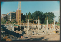 Various shots of construction site at UL, group shots