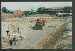 Various shots of construction site at UL, group shots