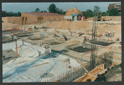 Various shots of construction site at UL, group shots