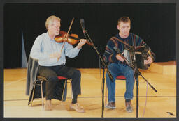 Musicians/students playing a range of musical instruments attached to Irish World Music Centre (IWMC) and Languages and Cultural Studies (LCS)