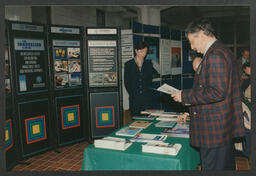 Attendees at the Shannon Development Innovation Centre information Stand at the University of Limerick