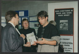 Attendees at the Design Centre Information Stand at the University of Limerick.