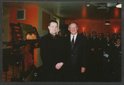 Mr. Frank Doyle and the President of the University of Limerick Students Union at the opening of the Student Centre at the University of Limerick