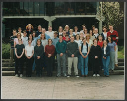 Various group photos on campus including graduations - some labelled Tom Geary, Law and European Studies, Tom Kennedy, humanities, business risk and insurance, insurance and euro studies, Garvin Barry & Anne Mary Ryan, D Dineen, M + AE 4th year 1999 etc