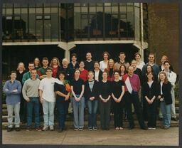 Various group photos on campus including graduations - some labelled Tom Geary, Law and European Studies, Tom Kennedy, humanities, business risk and insurance, insurance and euro studies, Garvin Barry & Anne Mary Ryan, D Dineen, M + AE 4th year 1999 etc