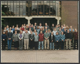 Various group photos on campus including graduations - some labelled Tom Geary, Law and European Studies, Tom Kennedy, humanities, business risk and insurance, insurance and euro studies, Garvin Barry & Anne Mary Ryan, D Dineen, M + AE 4th year 1999 etc