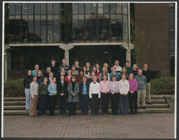 Group portrait No. 17 of students in front of the Main Building at the University of Limerick