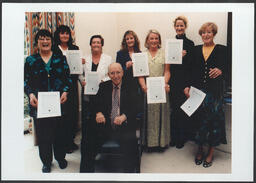 ITD staff with Roger G.H. Downer at an event "Dialogue with Downer" at the University of Limerick