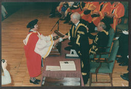 Anne Sadlier Receiving Her Honorary Doctorate From Dr. Ed Walsh at Conferring Ceremony at the University of Limerick