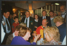 Jack Charlton Enjoying a Joyful Gathering of Individuals at his Honorary Conferring at the University of Limerick