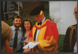 Jack Charlton Signing Autographs Outside Plassey House after his Honorary Conferring at the University of Limerick