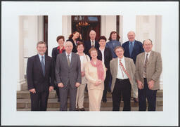 A Group Portrait of Roger G.H. Downer and Others at Plassey House at the University of Limerick