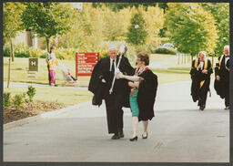 Mace Bearer Walter Alfred preparing for the academic procession at a conferring ceremony at the University of Limerick