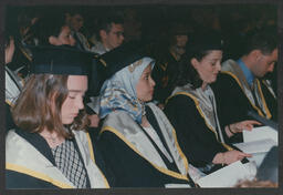 Graduands waiting to be awarded their degrees at a Conferring Ceremony at the Concert Hall at the University of Limerick