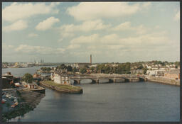 Sarsfield Bridge and Shannon Rowing Club on the River Shannon in Limerick City