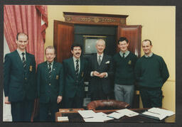 The Porters from the Buildings and Estates Department with Dr Ed Walsh at the University of Limerick