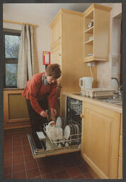 Student using Kitchen Facilities Available at Student Accommodation in Kilmurry village at the University of Limerick