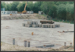 Detailed shots of the phases of construction of the Library and Information Science building (LIS) [Glucksman Library]