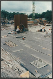 Detailed shots of the phases of construction of the Library and Information Science building (LIS) [Glucksman Library]