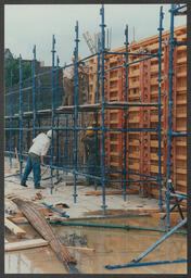 Detailed shots of the phases of construction of the Library and Information Science building (LIS) [Glucksman Library]