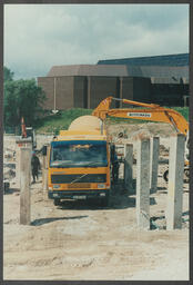 Detailed shots of the phases of construction of the Library and Information Science building (LIS) [Glucksman Library]