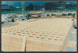 Detailed shots of the phases of construction of the Library and Information Science building (LIS) [Glucksman Library]