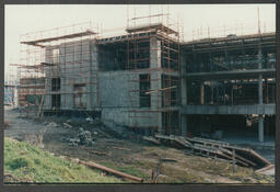 Detailed shots of the phases of construction of the Library and Information Science building (LIS) [Glucksman Library]