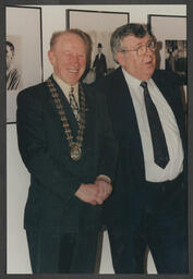 Jim Kemmy and another Individual at the "LIS Topping Out March 97" at the University of Limerick