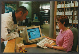 The Information Desk at the Glucksman Library at the University of Limerick