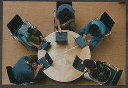 Students Working on Laptops in the Glucksman Library at the University of Limerick